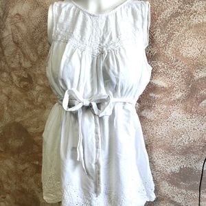 Motherhood Maternity Eyelet White Top